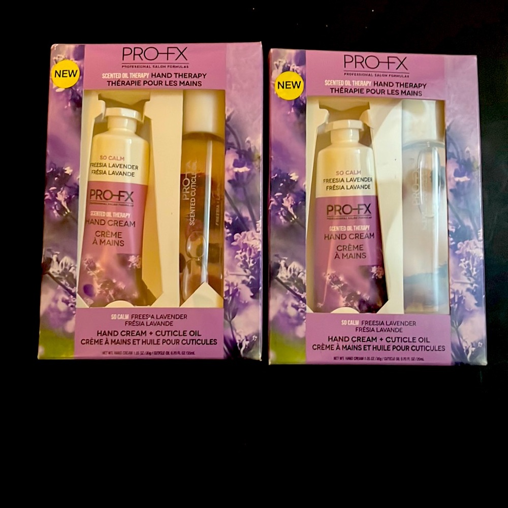 PRO-FX Scented Oil Therapy Hand Cream, Cuticle Oil 2PC Bundle